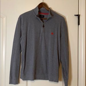 Men’s brooks brothers grey quarter zip medium